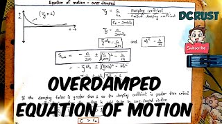 Overdamped Equation  Derivation of equation of motion  Damped free vibrations  DCRUST [upl. by Dickinson555]