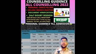 VITEEE 2022 Counselling v Fee structure  All categories fee feestructure viteee counselling [upl. by Yeca]