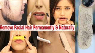 How to Remove Facial Hair Permanently💯Naturally At Home No Pain❌No Gelatin Be Natural [upl. by Llenoil579]