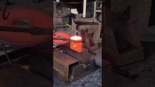 Fiery Steel Forging  From Long Rod to Compressed Block with Molten Power [upl. by Mehalick]