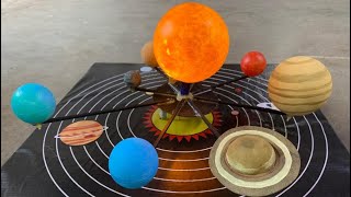 Solar system Working Model Making Science Project For school colleges science exhibition [upl. by Hackney]