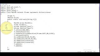 Java  Swing class JFileChooser  show open and save dialog box using button  CodeLearning [upl. by Naasar]