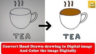 How to Convert Hand Drawn Drawing to Digital Image [upl. by Sairacaz]