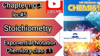 C1 Stoichiometry Exponential Notation Class 11Scientific notation to standard form  MDCATSQUAD [upl. by Yauq690]