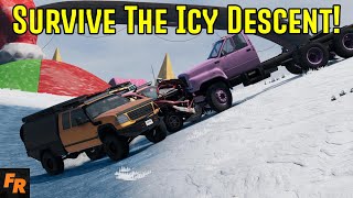 Survive The Icy Descent  BeamNG Drive  The One Wheel Wonder [upl. by Olvan]