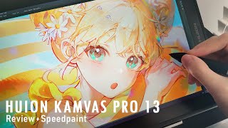 Huion Kamvas Pro 13 25K Review  Photoshop Speedpaint [upl. by Idette]