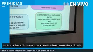 PRIMICIAS EN DIRECTO  Retorno a clases presenciales [upl. by Aremihc246]