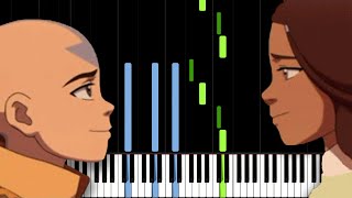 The Avatars Love  Avatar The Last Airbender Piano Tutorial Synthesia [upl. by Garrard]