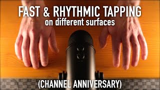 ASMR Fast amp Rhythmic Tapping On Different Surfaces No Talking [upl. by Amoritta]