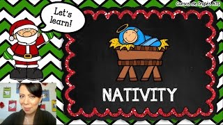 🎅PALABRAS EN INGLES DE NAVIDAD EL NACIMIENTO 🎄 FRASES PARA NAVIDAD EN INGLES 🎁 [upl. by Fifine735]