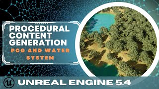 Unreal Engine 54 Working with PCG and Water System [upl. by Tamanaha]