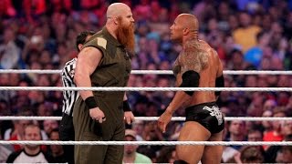 The Rock vs Erick Rowan WrestleMania 32 [upl. by Mohorva]