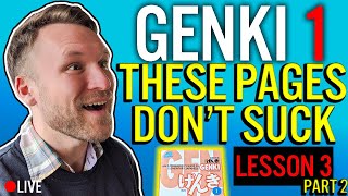 GENKI 1 Lesson 3  Part TWO  Japanese Particles Invitations and More [upl. by Aeslahc]