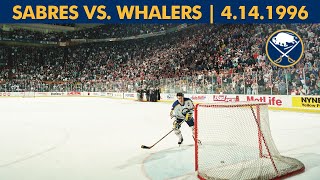 Hartford Whalers  Buffalo Sabres  Last Game At The Aud  April 14 1996 [upl. by Thanh]