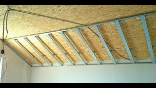 мансарда потолок из гипсокартона Drywall ceiling mansard [upl. by Aiden]