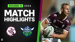 NRL 2024  Sea Eagles v Raiders  Match Highlights [upl. by Mccully657]