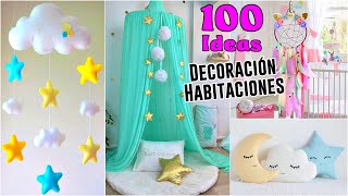 100 IDEAS PARA DECORAR LAS HABITACIONES  TE VAN A ENCANTAR  Decoración de Habitaciones [upl. by Peggir]