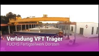 Verladung der VFT Träger für die A43 im FUCHS Fertigteilwerk Dorsten [upl. by Longan]