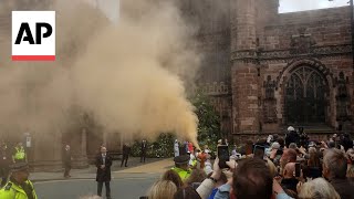 Oil protesters disrupt Duke of Westminster’s wedding in UK [upl. by Irah]