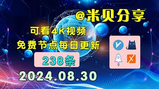 20240830科学上网免费节点分享，238条，小火箭v2rayclash圈X免费上网ssvmess节点分享，快速上网梯子，支持Windows电脑安卓iPhone小火箭MacOS [upl. by Acceber654]