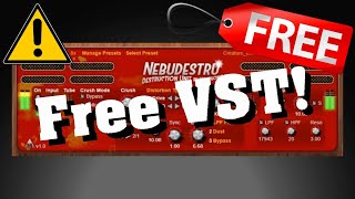 【New Free VST】Best Free Glitch amp Distortion Plugin Nebudestru Destruction Unit by Nebuphonic [upl. by Flore]