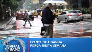 Previsão do tempo frente fria se forma no Sul do país  Jornal da Band [upl. by Niela]