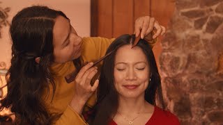 ASMR Scalp Check Massage and Detailed Hair Styling Braiding and Fixing for FairyCharASMR [upl. by Llerud680]