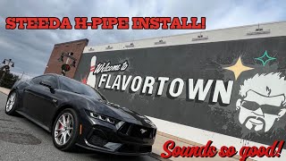 STEEDA Hpipe install on S650 mustang gt with active exhaust [upl. by Grenville]