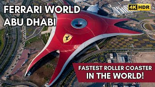 WORLD RECORD ROLLER COASTER Ferrari World Abu Dhabi Full Walking Tour 4K60 HDR [upl. by Aliled]