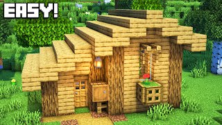 Minecraft How to Build a Small Survival House  Oak House [upl. by Audrit]