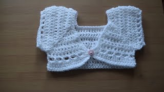 Crochet boleroshrugcrochet cardiganbaby cardigan [upl. by Melissa]