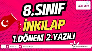 8 Sınıf İnkılap Tarihi 1 Dönem 2 Yazılı Meb Uyumlu [upl. by Taam]