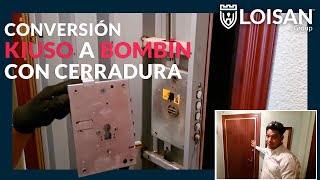 ▶Conversión DE PUERTA ACORAZADA KIUSO a BOMBIN con cerradura MOIA🚪🔑 [upl. by Aaberg]