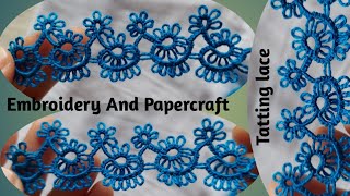 Tatting lace design tutorial for beginnersThe art of lace makingBeautiful lace making 362 [upl. by Greiner]