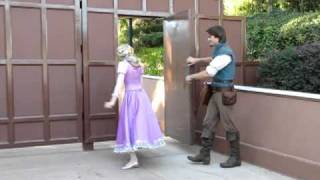 Rapunzel and Flynn Rider from Tangled at Epcot 101410 Walt Disney World [upl. by Tada981]