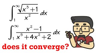 Comparison test for convergence and divergence of improper integrals [upl. by Etterb176]