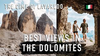 BEST VIEWS in the Dolomites Hiking Tre Cime Di Lavaredo  Drone amp Campervan parking [upl. by Aij]