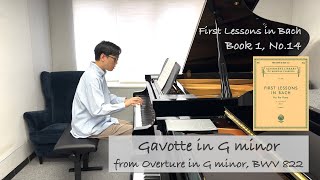 Gavotte in G minor from BWV 822  No14 from First Lessons in Bach Book 1  Stephen Fung 🎹 [upl. by Croom]