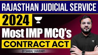 RJS 2024 Contract Act  Most Important MCQs  Shabaz Chaudhary [upl. by Euphemia]