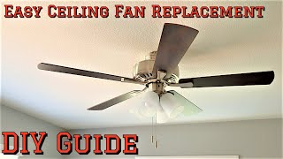 How to Replace a Ceiling Fan  DIY Step by Step Guide [upl. by Abramo]