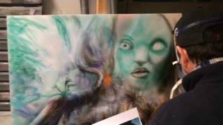 Avatar airbrush speed painting first part [upl. by Araldo78]