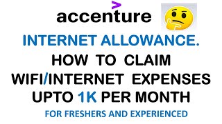 Accenture Internet Allowance  How to claim WIFI  Internet Allowance in Accenture in MyTe Platform [upl. by Nnylharas]