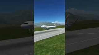 Flightgear At Around 11000ft flightgear airbus a320 landing tibet lhasa aviation shorts [upl. by Masson]