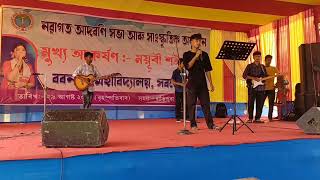 Odhikar Live Performance  Freedom The Band  Barnagar College  Sorbhog [upl. by Anam]