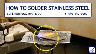 How To Solder Stainless Steel [upl. by Arateehc]