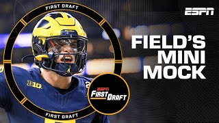 Mel Kiper Jr Reacts to Field Yates Mini Mock Draft  First Draft 🏈 [upl. by Olwen]