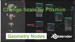 Geometry Nodes  Change Scale By Position Blender 31 [upl. by Lamb]