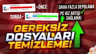 100 GB BOŞ ALAN KAZANMA Windows Gereksiz Dosyaları Temizleme [upl. by Lenette]