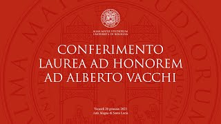 Laurea ad honorem ad Alberto Vacchi  Live del 2012023 [upl. by Setsero288]