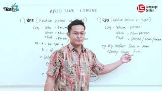 English Grammar Adjective Clause Beserta Contohnya  TEATU with Mr Dino  Kampung Inggris LC [upl. by Shaddock]